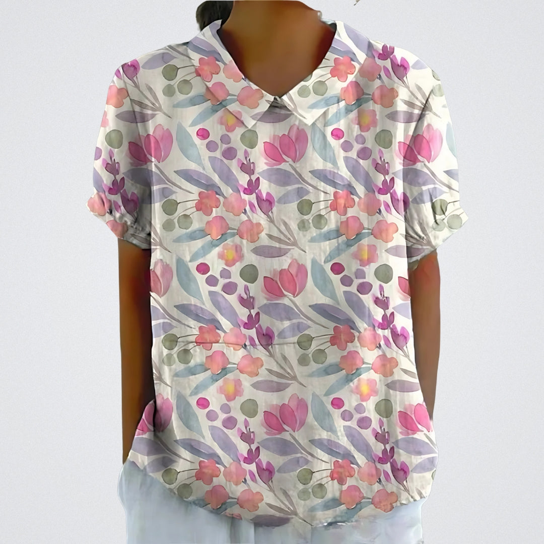 Hanne™ | Blomstret Skjorte