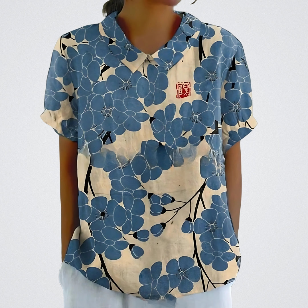 Hanne™ | Blomstret Skjorte