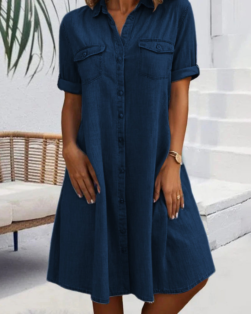 Lise™ | Denim Skjortekjole