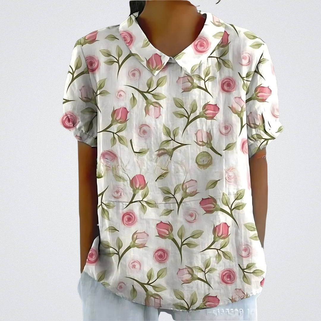 Hanne™ | Blomstret Skjorte