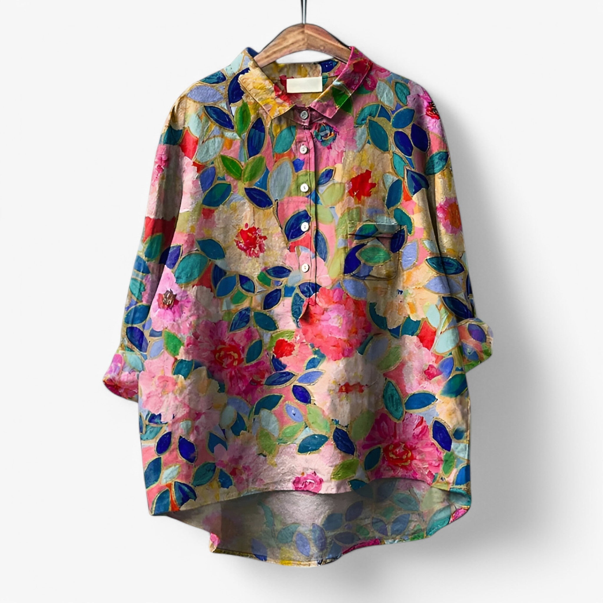 Ingrid™ | Kunstnerisk Blomstret Skjorte