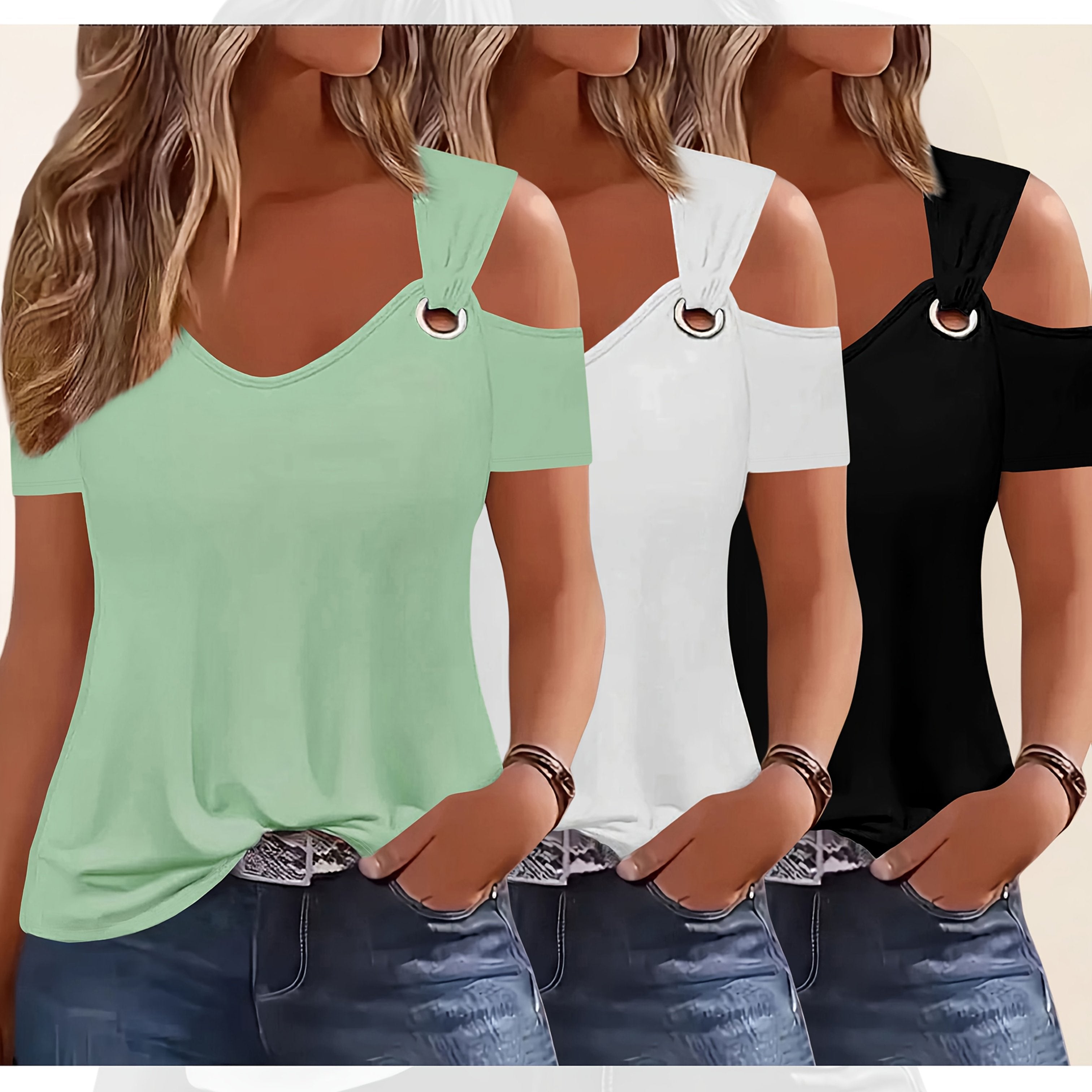 Kirsten™ | Elegant Sommertop med Skulderdetalje