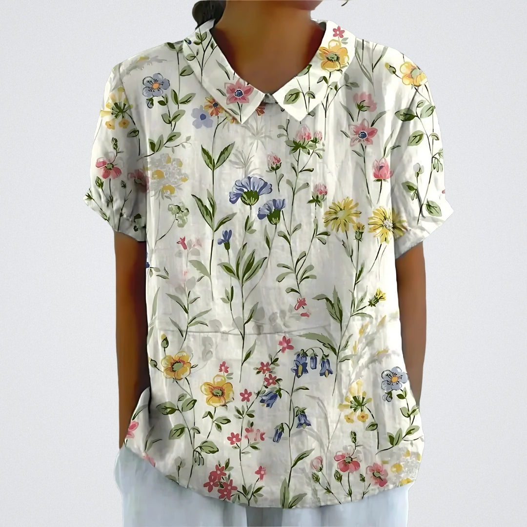 Hanne™ | Blomstret Skjorte