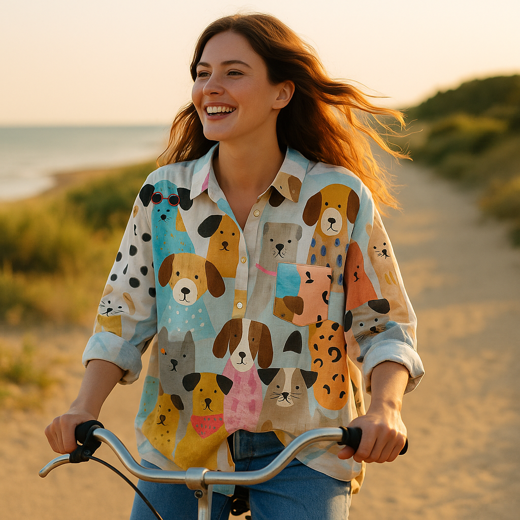 Ingrid™ | Kunstnerisk Blomstret Skjorte