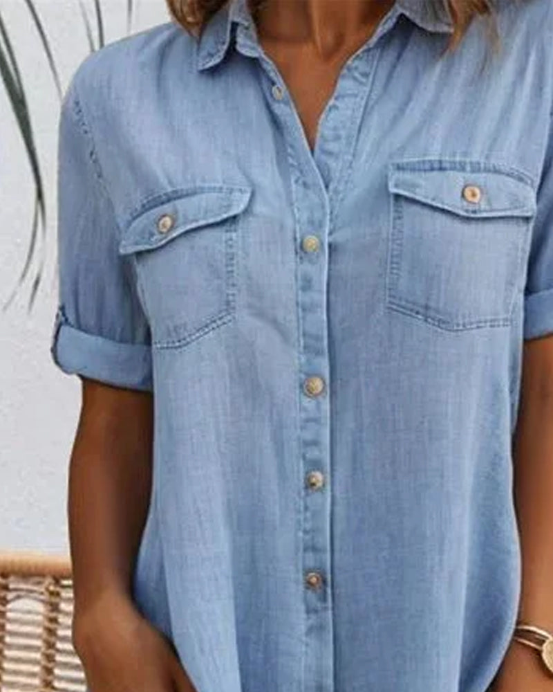 Lise™ | Denim Skjortekjole
