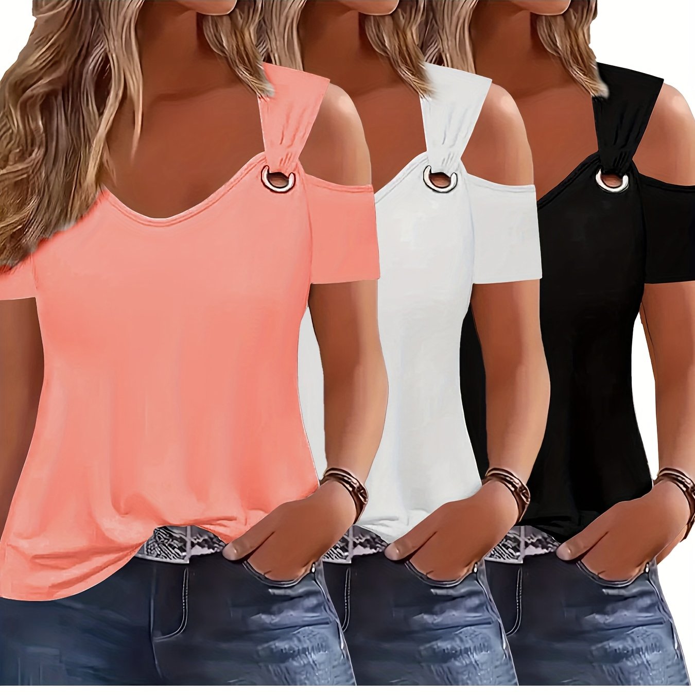 Kirsten™ | Elegant Sommertop med Skulderdetalje