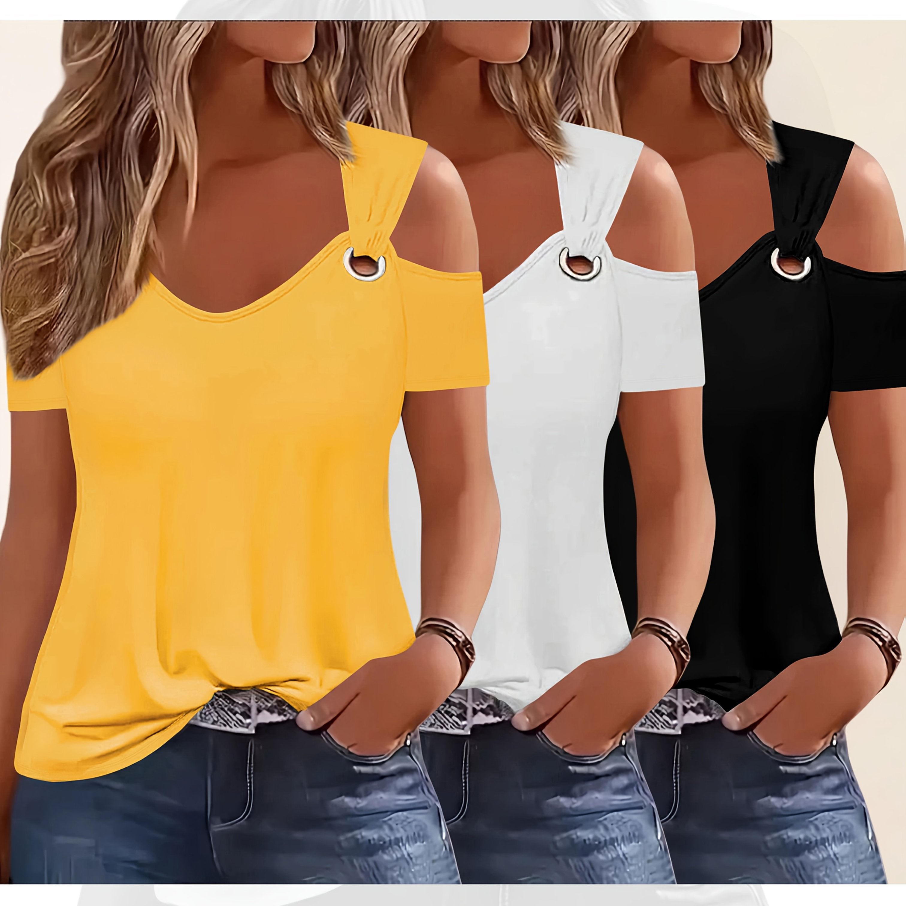 Kirsten™ | Elegant Sommertop med Skulderdetalje