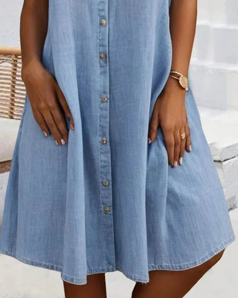 Lise™ | Denim Skjortekjole